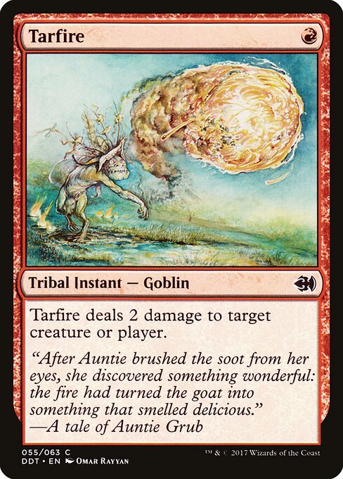 Tarfire - Duel Decks: Merfolk vs. Goblins (#55) - Illustrated by Omar Rayyan - Magic: The Gathering Card