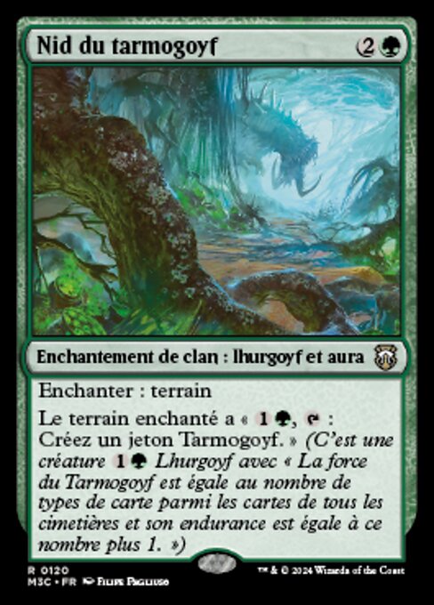 タルモゴイフの巣 (Tarmogoyf Nest) - Modern Horizons 3 Commander (#120) - Illustrated by Filipe Pagliuso - Magic: The Gathering Card