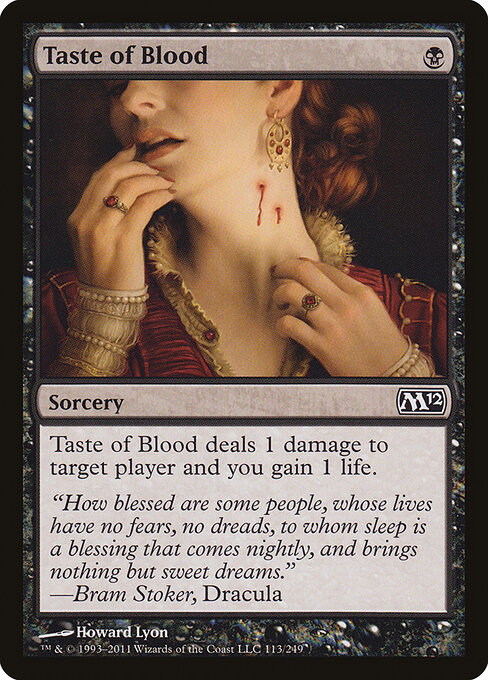 Taste of Blood - Magic 2012 Magic card