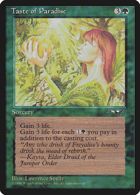 Taste of Paradise - Alliances Magic card