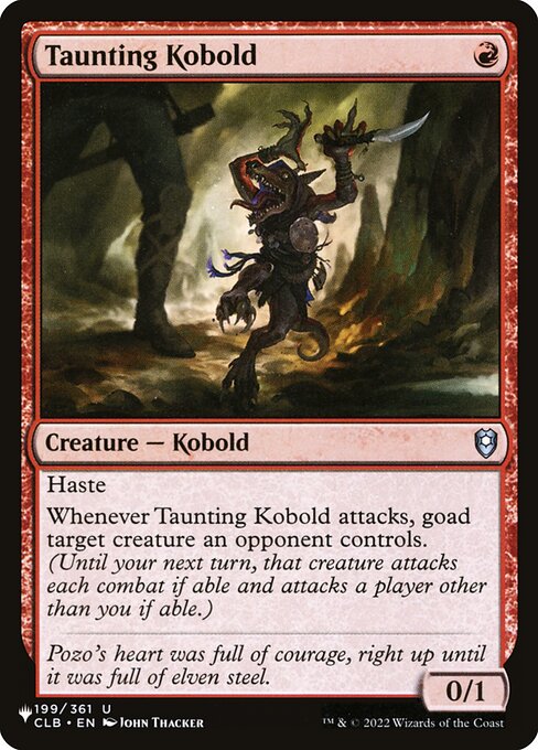 嘲るコボルド (Taunting Kobold) - Commander Legends: Battle for Baldur's Gate (#404) - Illustrated by Jeff Miracola - Magic: The Gathering Card