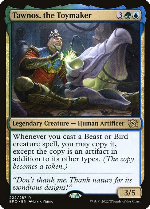 Tawnos, the Toymaker - The Brothers' War (#222) - Illustrated by Livia Prima - Magic: The Gathering Card