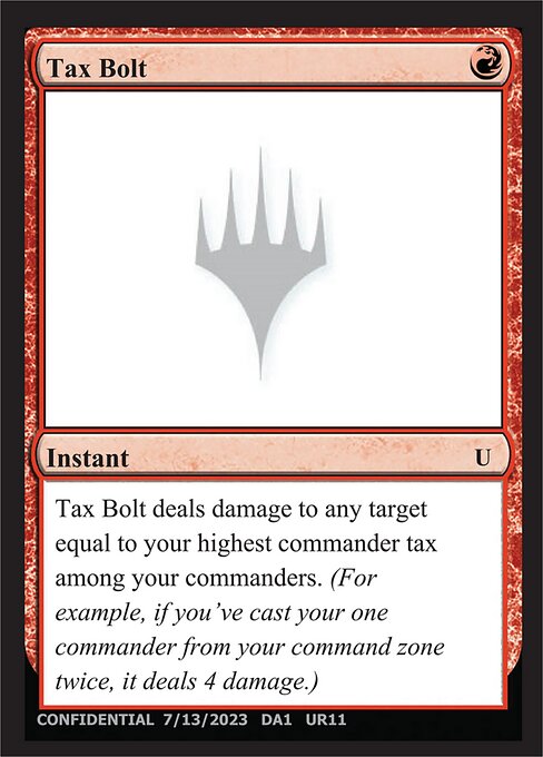 Tax Bolt - Unknown Event Magic card