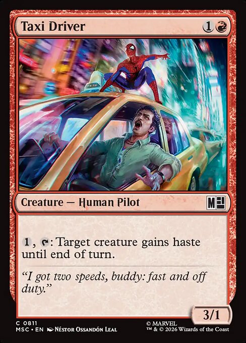 Taxi Driver - Marvel Super Heroes Commander (#811) - Illustrated by Néstor Ossandón Leal - Magic: The Gathering Card