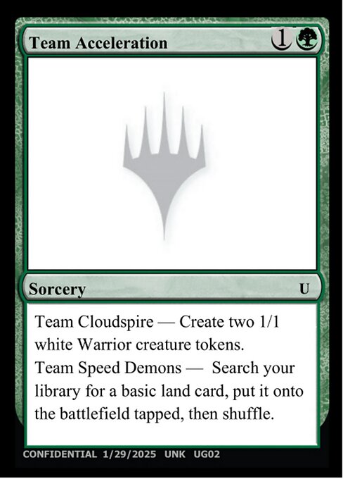 Team Acceleration - Unknown Event (#UG02) - Magic: The Gathering Card