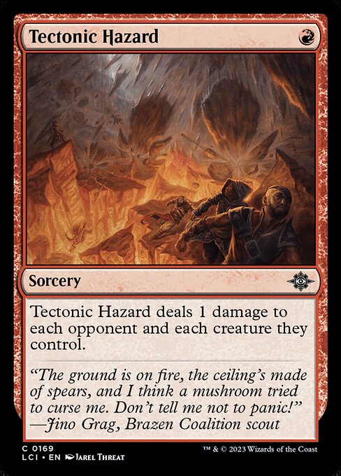 Danger tectonique (Tectonic Hazard) - The Lost Caverns of Ixalan (#169) - Illustrated by Jarel Threat - Magic: The Gathering Card