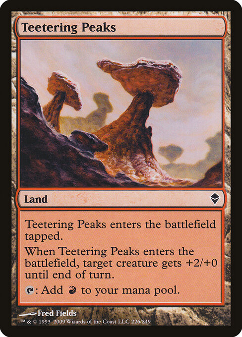 Teetering Peaks - Zendikar (#226) - Illustrated by Fred Fields - Magic: The Gathering Card