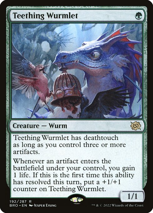 Teething Wurmlet - The Brothers' War Magic card