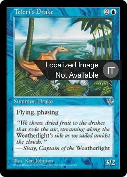 Draghetto di Teferi (Teferi's Drake) - Mirage (#97) - Illustrated by Kari Johnson - Magic: The Gathering Card