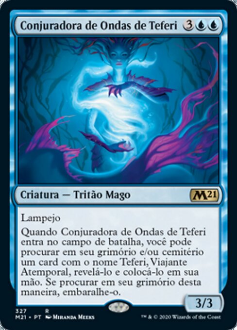 Incantaflutti di Teferi (Teferi's Wavecaster) - Core Set 2021 (#327) - Illustrated by Miranda Meeks - Magic: The Gathering Card