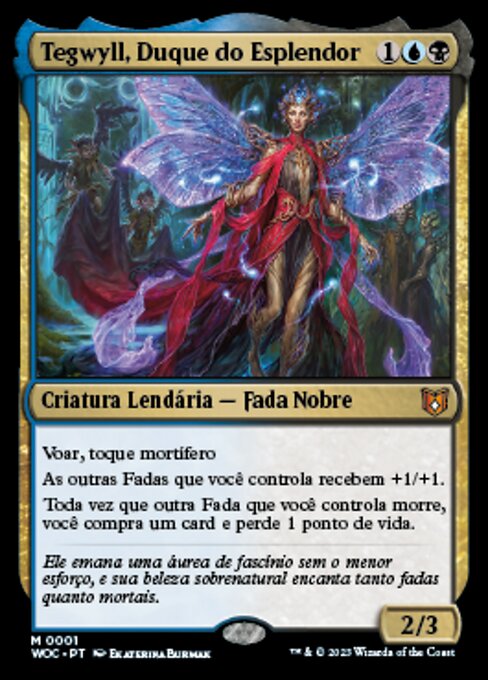 Tegwyll, duc de la splendeur (Tegwyll, Duke of Splendor) - Wilds of Eldraine Commander (#1) - Illustrated by Ekaterina Burmak - Magic: The Gathering Card