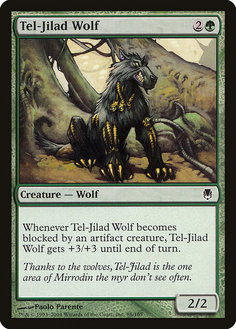 Tel-Jilad Wolf - Darksteel Magic card