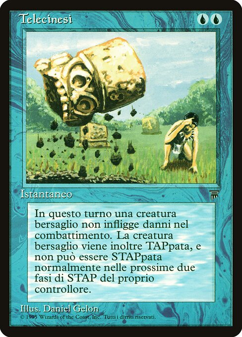Telecinesi (Telekinesis) - Legends (#79) - Illustrated by Daniel Gelon - Magic: The Gathering Card