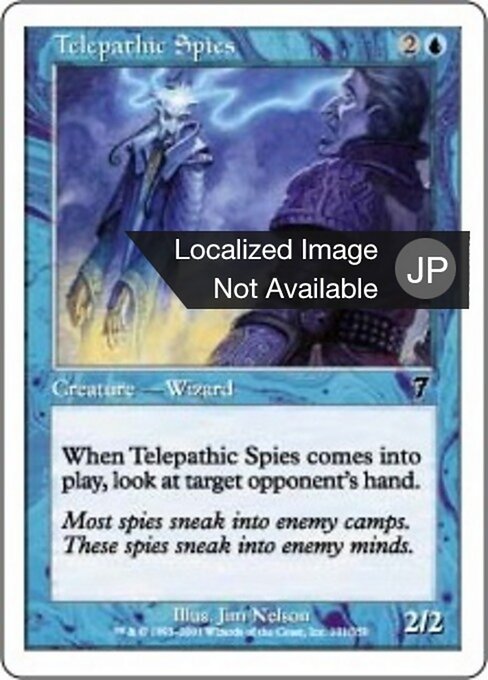 Espías telepáticos (Telepathic Spies) - Seventh Edition (#101) - Illustrated by Jim Nelson - Magic: The Gathering Card