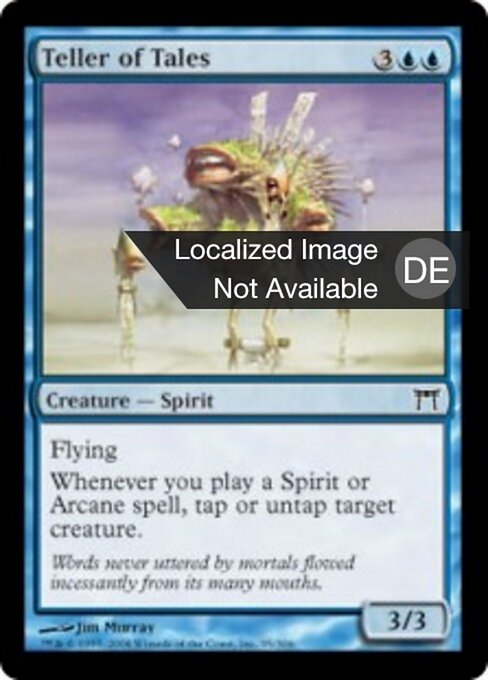 Narratore di Racconti (Teller of Tales) - Champions of Kamigawa (#95) - Illustrated by Jim Murray - Magic: The Gathering Card