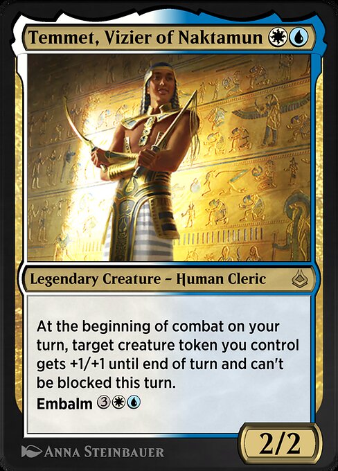 Temmet, Vizier of Naktamun - Amonkhet Remastered (#266) - Illustrated by Anna Steinbauer - Magic: The Gathering Card