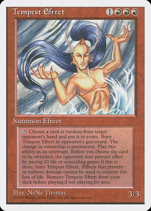 Tempest Efreet - Fourth Edition Magic card