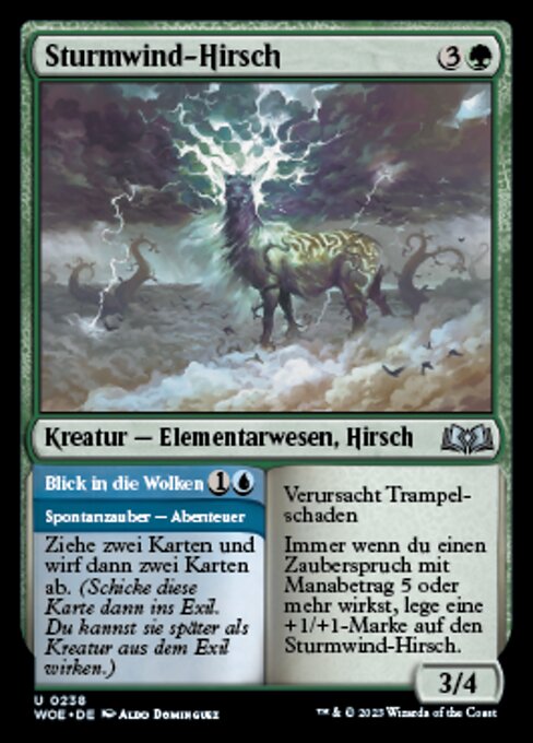 Tempest Hart // Scan the Clouds - Wilds of Eldraine (#238) - Illustrated by Aldo Domínguez - Magic: The Gathering Card