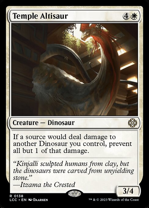 Altisauro del Tempio (Temple Altisaur) - The Lost Caverns of Ixalan Commander (#138) - Illustrated by Daarken - Magic: The Gathering Card