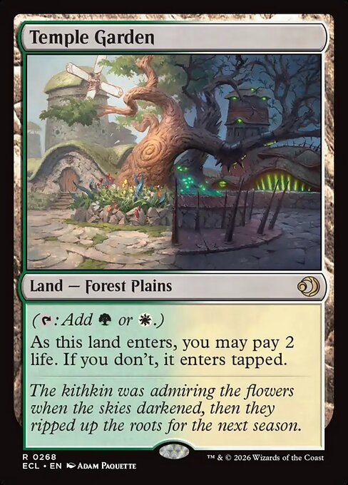 Temple Garden - Lorwyn Eclipsed Magic card