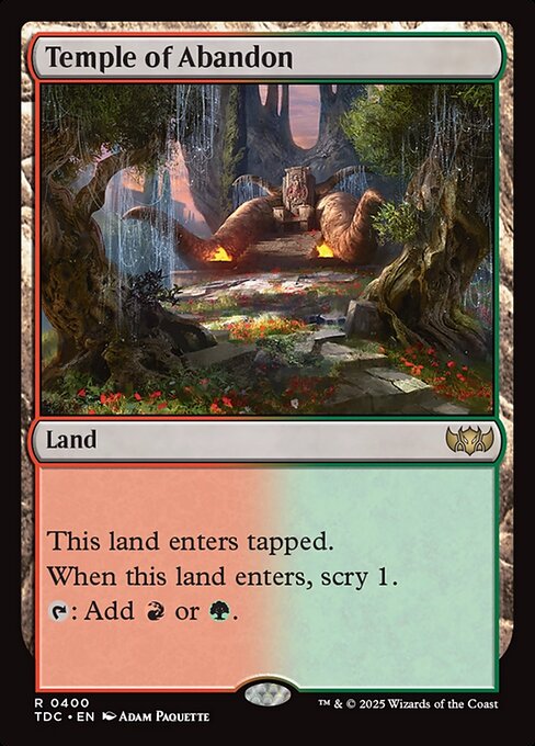 Temple of Abandon - Tarkir: Dragonstorm Commander Magic card