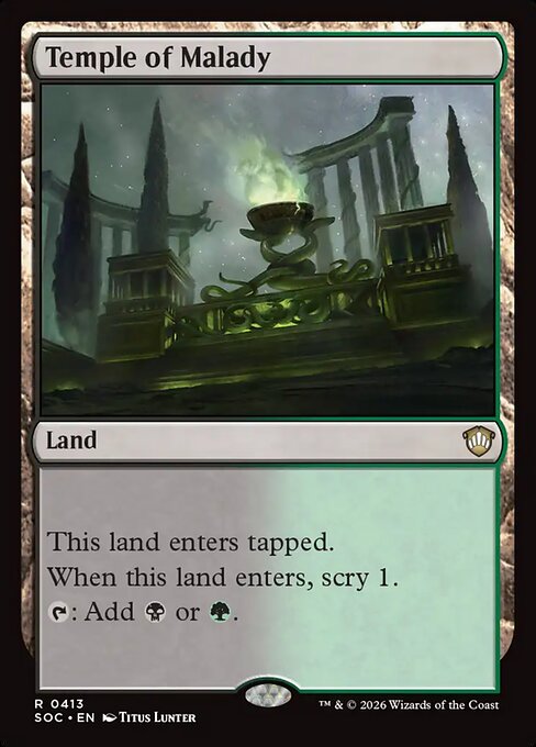 Temple of Malady - Secrets of Strixhaven Commander Magic card