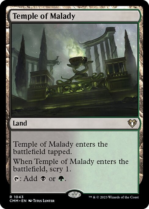 Temple of Malady - Commander Masters (#1043) - Illustrated by Titus Lunter - Magic: The Gathering Card