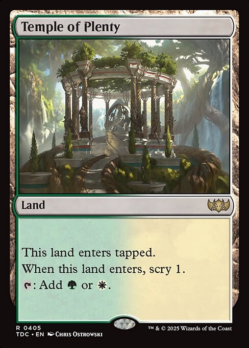 Temple of Plenty - Tarkir: Dragonstorm Commander Magic card