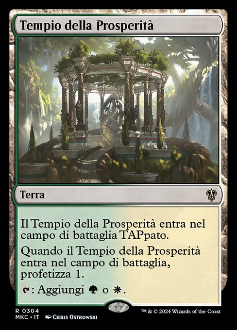 Tempel des Überflusses (Temple of Plenty) - Murders at Karlov Manor Commander (#304) - Illustrated by Chris Ostrowski - Magic: The Gathering Card
