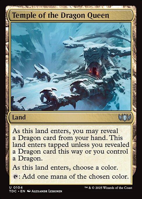 Temple of the Dragon Queen - Tarkir: Dragonstorm Commander Magic card