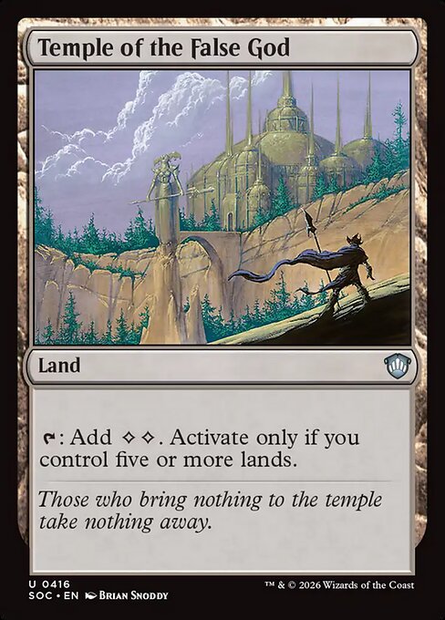 Temple of the False God - Secrets of Strixhaven Commander Magic card