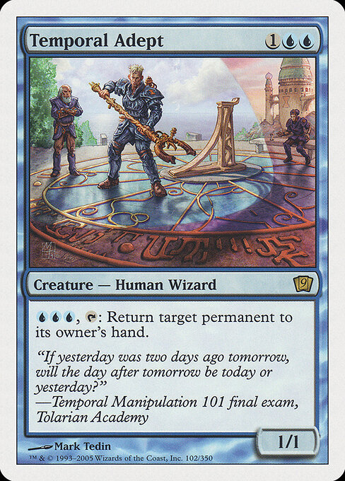 Temporal Adept - Ninth Edition (#102) - Illustrated by Mark Tedin - Magic: The Gathering Card