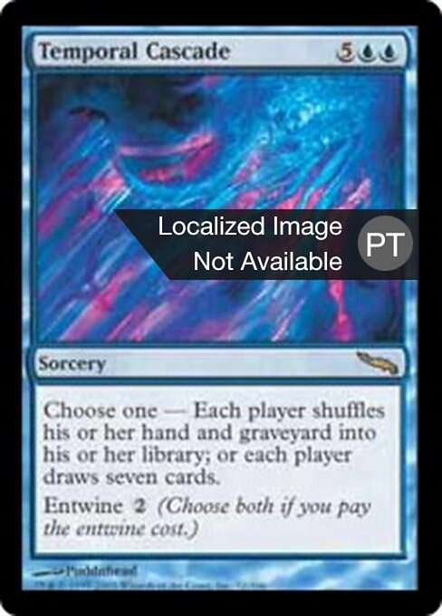 Cascata Temporal (Temporal Cascade) - Mirrodin (#52) - Illustrated by Puddnhead - Magic: The Gathering Card