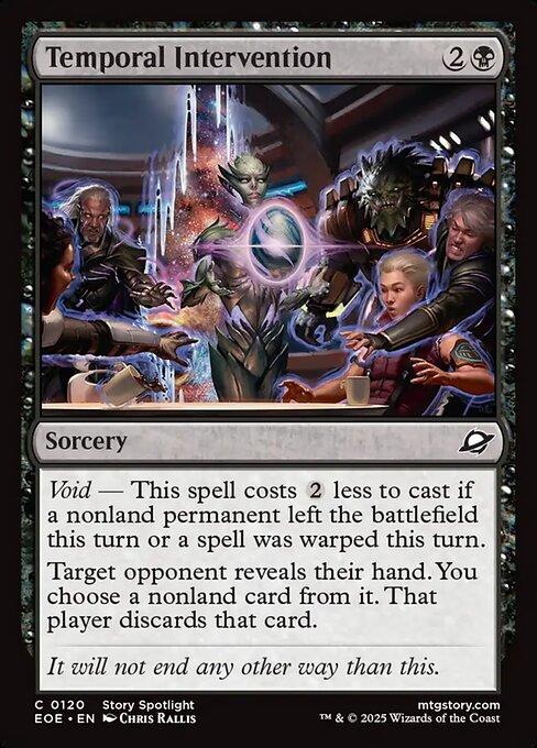 時（じ）間（かん）の介（かい）入（にゅう） (Temporal Intervention) - Edge of Eternities (#120) - Illustrated by Chris Rallis - Magic: The Gathering Card