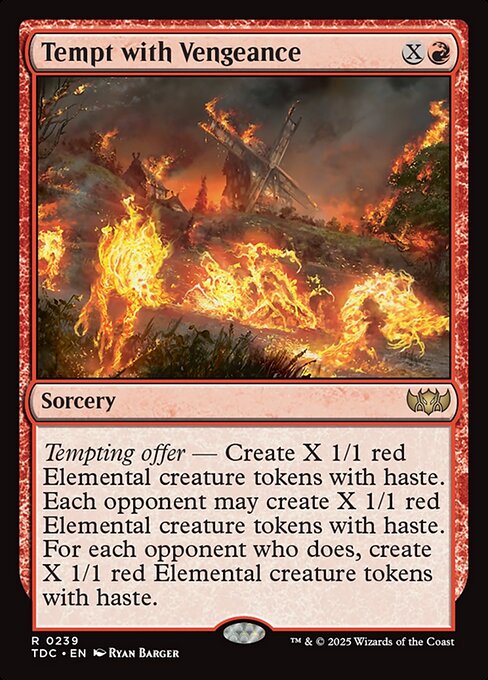 Tempt with Vengeance - Tarkir: Dragonstorm Commander Magic card