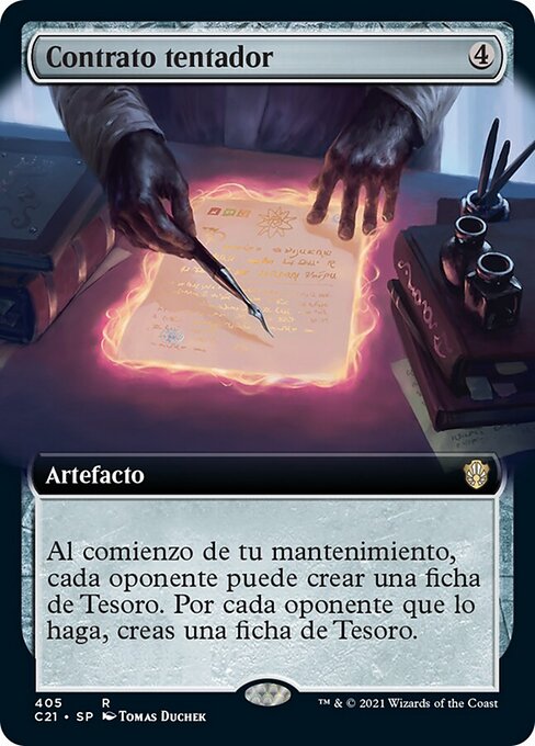 Contrat séduisant (Tempting Contract) - Commander 2021 (#405) - Illustrated by Tomas Duchek - Magic: The Gathering Card