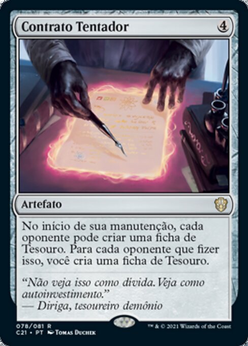 Contrato Tentador (Tempting Contract) - Commander 2021 (#78) - Illustrated by Tomas Duchek - Magic: The Gathering Card