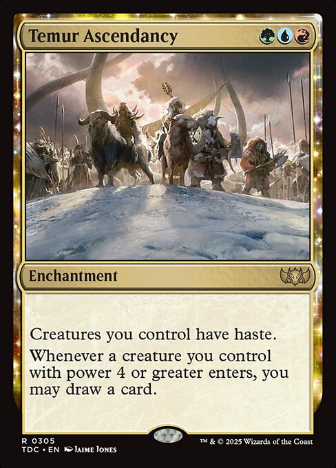Temur Ascendancy - Tarkir: Dragonstorm Commander (#305) - Illustrated by Jaime Jones - Magic: The Gathering Card
