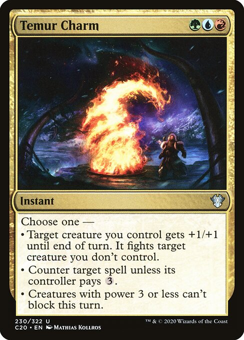 Temur Charm - Commander 2020 (#230) - Illustrated by Mathias Kollros - Magic: The Gathering Card