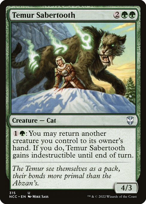 Temur Sabertooth - New Capenna Commander Magic card