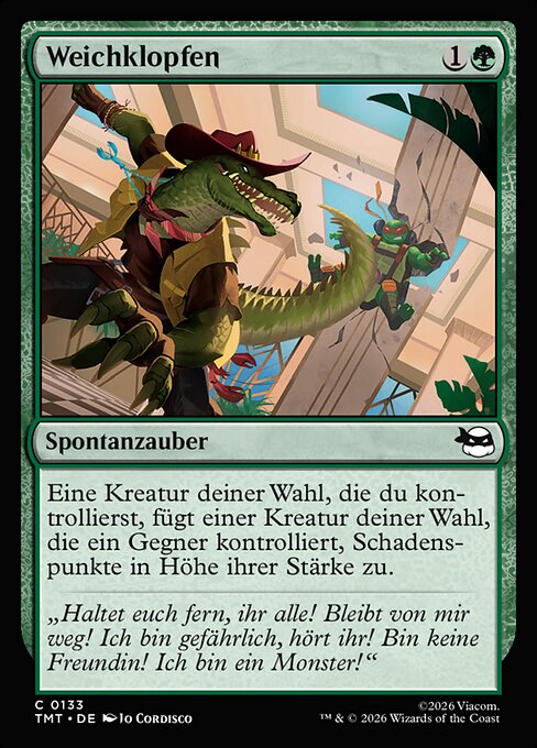 Weichklopfen (Tenderize) - Teenage Mutant Ninja Turtles (#133) - Illustrated by Jo Cordisco - Magic: The Gathering Card