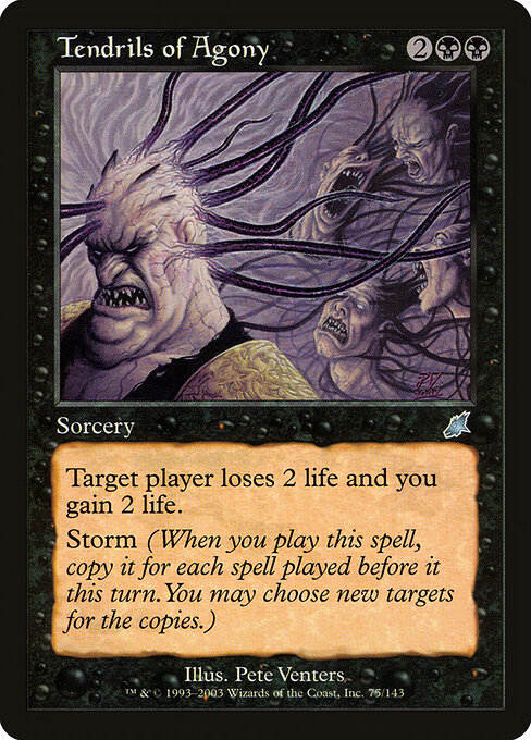 Zarcillos de agonía (Tendrils of Agony) - Scourge (#75) - Illustrated by Pete Venters - Magic: The Gathering Card