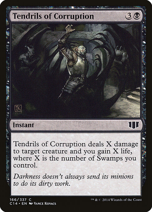 腐化卷须 (Tendrils of Corruption) - Time Spiral (#136) - Illustrated by Mike Dringenberg - Magic: The Gathering Card