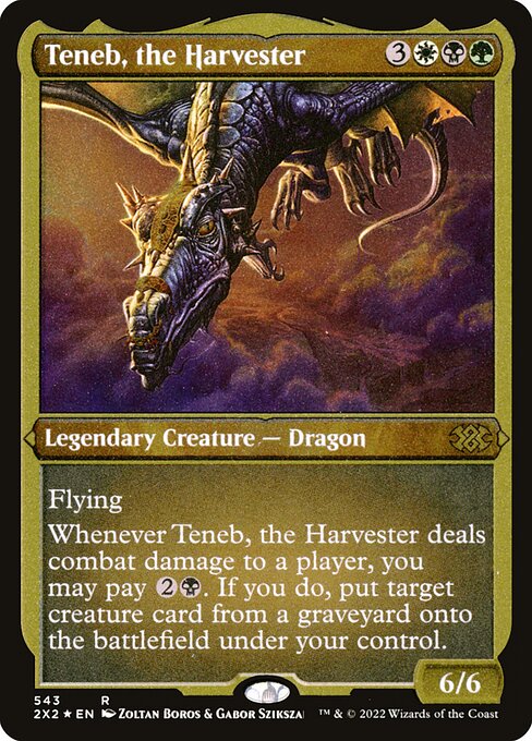 Teneb, the Harvester - Double Masters 2022 (#543) - Illustrated by Zoltan Boros & Gabor Szikszai - Magic: The Gathering Card