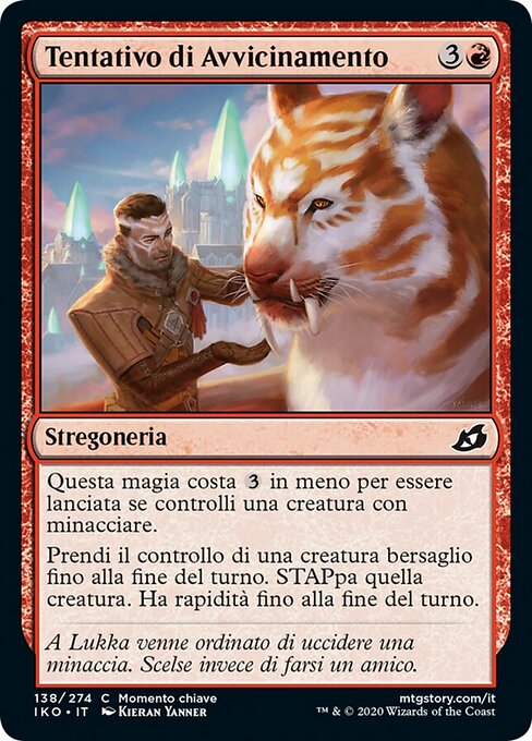 暫時性聯繫 (Tentative Connection) - Ikoria: Lair of Behemoths (#138) - Illustrated by Kieran Yanner - Magic: The Gathering Card