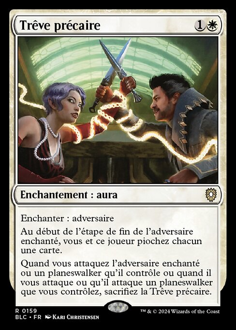 Tregua frágil (Tenuous Truce) - New Capenna Commander (#87) - Illustrated by Kari Christensen - Magic: The Gathering Card