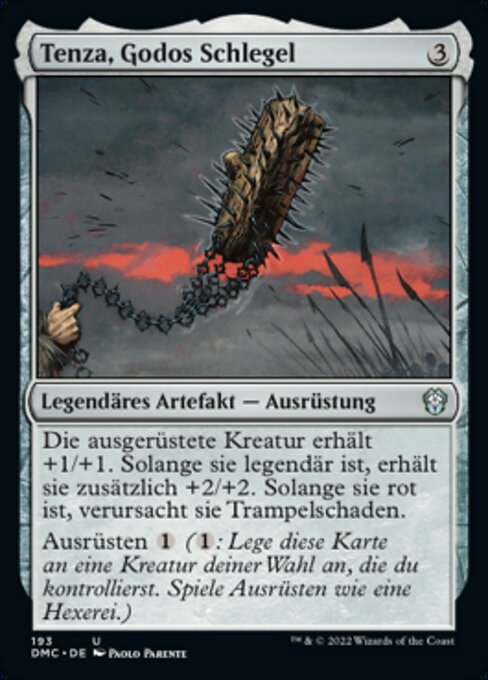 Tenza, Maglio di Godo (Tenza, Godo's Maul) - Dominaria United Commander (#193) - Illustrated by Paolo Parente - Magic: The Gathering Card