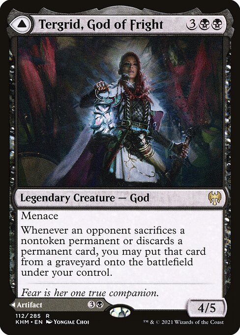 Tergrid, God of Fright // Tergrid's Lantern - Kaldheim (#112) - Illustrated by Yongjae Choi - Magic: The Gathering Card