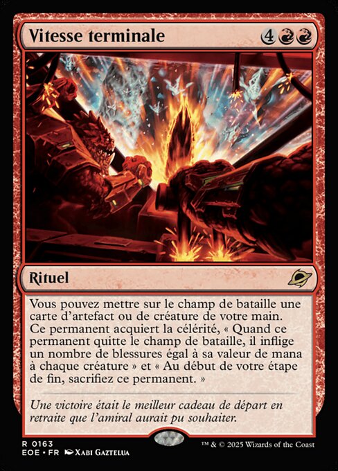 Velocità Fatale (Terminal Velocity) - Edge of Eternities (#163) - Illustrated by Xabi Gaztelua - Magic: The Gathering Card