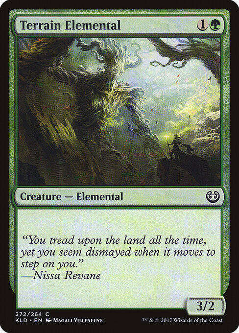 Elemental terrenal (Terrain Elemental) - Kaladesh (#272) - Illustrated by Magali Villeneuve - Magic: The Gathering Card